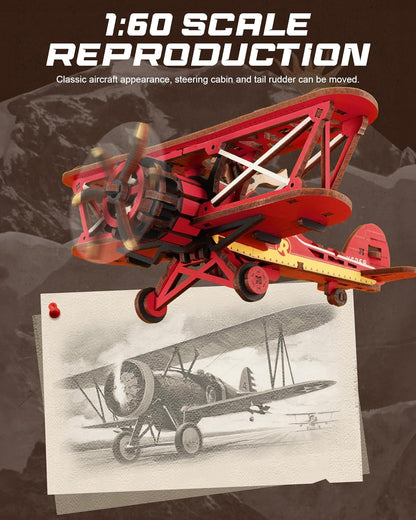 ROKR 3D Wooden Puzzle Kit - Gravity Swing Series Gladiator Fighter With Moving Mechanism, Challenging DIY Building Project For Adult Model Enthusiasts