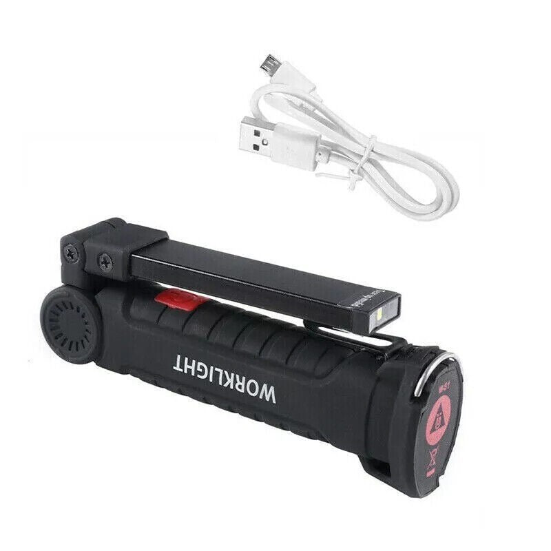 USB Rechargeable COB LED Work Light Inspection Hand Torch Flashlight 360 Rotate Base Magnetic Lamp For Car Repair Camping Super Bright